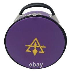 Masonic Cryptic Royal & Select Masonic Hat/Cap Case Purple HAND MADE