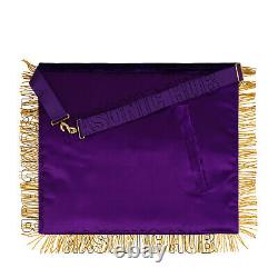 Masonic Grand Lodge Master Mason 100% Lambskin Apron With Chain Collar Hand Made