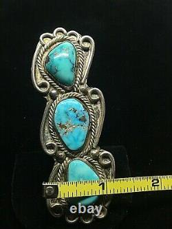 Massive Vintage Handmade Navajo Turquoise Sterling Silver Ring- Size 10 1/2