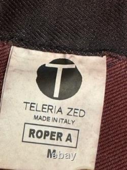 Medium Teleria Zed Roper Western Pearl Snap Handmade Shirt Red Ombre Italy