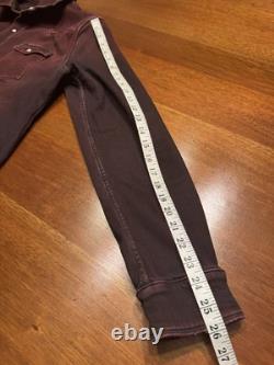 Medium Teleria Zed Roper Western Pearl Snap Handmade Shirt Red Ombre Italy