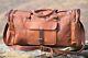 Men's Original Usa Leather Vintage Duffle Luggage Weekend Overnight Travel Bag