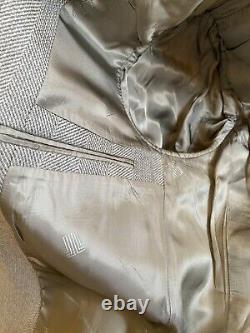 Mens Lanvin Paris 43L Blazer tweed style jacket sport coat hand made usa gray