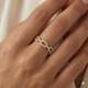 Moissanite Chain Link Wedding Band. 92.5 Silver Moissanite Band