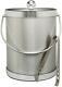 Mr. Ice Bucket By Stephanie Imports Hand Made In Usa Brushed Silver Double Wa