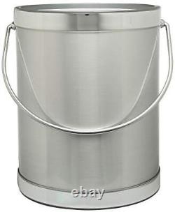 Mr. Ice Bucket By Stephanie Imports Hand Made In USA Brushed Silver Double Wa