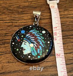 Multi Gemstone Tribe Member Pendant in Sterling Silver 14.6 Grams (Made in USA)