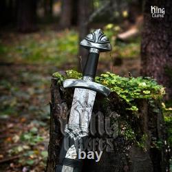 N0rthmen Norse Viking Sword Battle Ready, Handmade High-Carbon Steel, Scabbard