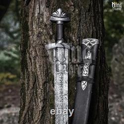 N0rthmen Norse Viking Sword Battle Ready, Handmade High-Carbon Steel, Scabbard