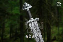 N0rthmen Norse Viking Sword Battle Ready, Handmade High-Carbon Steel, Scabbard