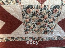NEW Beautiful Carpenter Star/Starburst Handmade Quilt 78 x 96