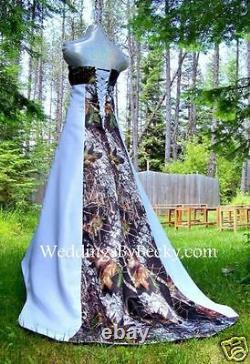 NEW Camo Wedding Gown -Mossy Oak SATIN camo- MADE ONLY IN USA