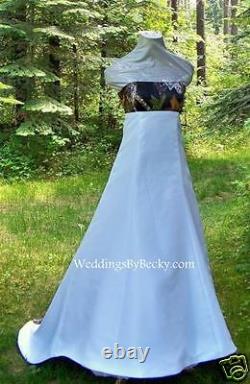 NEW Camo Wedding Gown -Mossy Oak SATIN camo- MADE ONLY IN USA