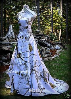 NEW Camo Wedding Gown/REALTREE or MOSSY OAK SATIN'Abigail' MADE ONLY IN USA