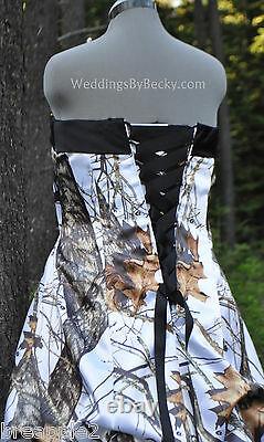 NEW Camo Wedding Gown-pick up skirt-CUSTOM MADE- In the USA