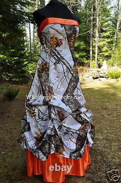 NEW Camo Wedding Gown-pick up skirt-CUSTOM MADE- In the USA