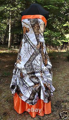 NEW Camo Wedding Gown-pick up skirt-CUSTOM MADE- In the USA