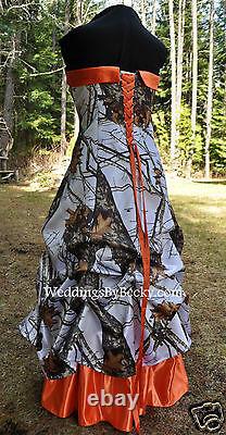 NEW Camo Wedding Gown-pick up skirt-CUSTOM MADE- In the USA