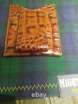 NEW Hand Made USA Orvis Genuine American Alligator Card-Holder Money Clip WALLET