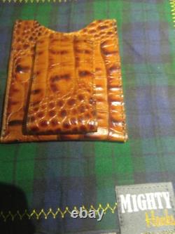 NEW Hand Made USA Orvis Genuine American Alligator Card-Holder Money Clip WALLET