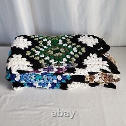 NEW USA Crochet Granny Square Chevron Ripple Stashghan Original OOAK Easy-Care