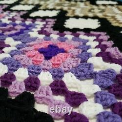 NEW USA Crochet Granny Square Chevron Ripple Stashghan Original OOAK Easy-Care