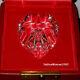 New In Red Box Steuben Glass Diamond Cut Heart Crystal Ornament Perfect Love? 