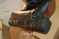 NIB Frye Harness Americana Size 8.5 med $790 Boots Mens Black Handmade IN USA