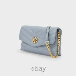 NWT Tory Burch 64068 Kira Chevron chain WalletClutch Crossbody Cloud Blue $328