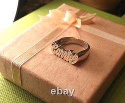 Name Ring Personalized Sterling Silver Any Name Made In USA Hand Made Flat