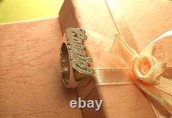 Name Ring Personalized Sterling Silver Any Name Made In USA Hand Made Flat