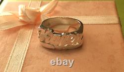 Name Ring Personalized Sterling Silver Any Name USA Hand Maderoundheart Face