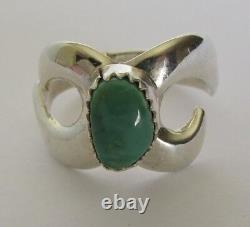 Native American Navajo Sterling Turquoise Cast Ring Size 8.5 By Keith James