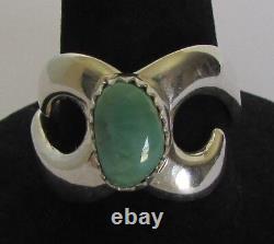 Native American Navajo Sterling Turquoise Cast Ring Size 8.5 By Keith James