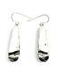 Native American Sterling Silver Navajo Hand Made White Buffalo Earring