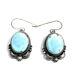 Native American Sterling Silver Navajo Handmade Golem Hill Turquoise Earring