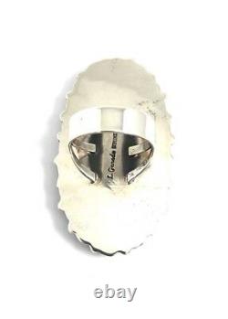 Native American Sterling Silver Navajo Handmade Spiny Oyster Ring Size 9.75