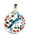 Native American Sterling Silver Zuni Multicolored Blue Jay Pendant