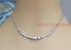 Natural 4.10ct Diamond Half Tennis Necklace 14k White Gold Chain Usa Made