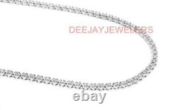 Natural 5.02ct Diamond Tennis Necklace SI1 Eternity 14k White Gold USA Made