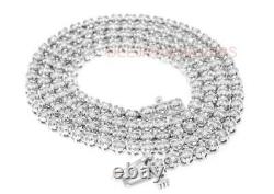 Natural 5.02ct Diamond Tennis Necklace SI1 Eternity 14k White Gold USA Made