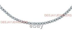 Natural 5.02ct Diamond Tennis Necklace SI1 Eternity 14k White Gold USA Made