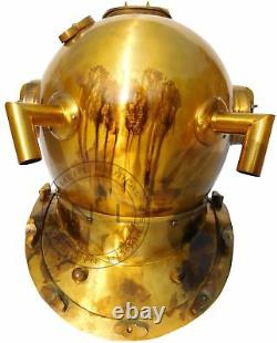 Nautical 18'' U. S Navy Diving Helmet Mark V Glass Vintage Home Decorative helmet