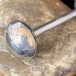 Navajo Baby Rattle Handmade Sterling Silver Stamped Native America 3 in 16961