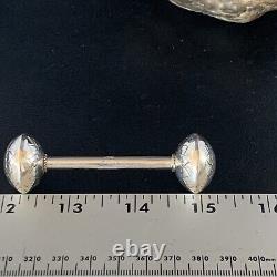 Navajo Baby Rattle Handmade Sterling Silver Stamped Native America 3 in 16961