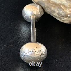 Navajo Baby Rattle Handmade Sterling Silver Stamped Native America 3 in 16961