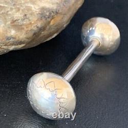 Navajo Baby Rattle Handmade Sterling Silver Stamped Native America 3 in 16961