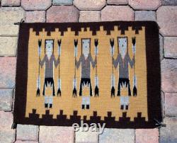 Navajo Blanket Vintage Yei Design Excellent Condition