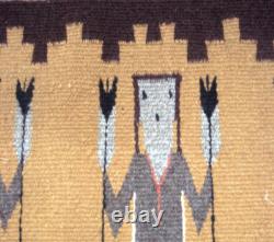 Navajo Blanket Vintage Yei Design Excellent Condition
