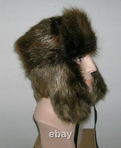 New Mans Alaskan Troopper Beaver Fur Hat Made In USA